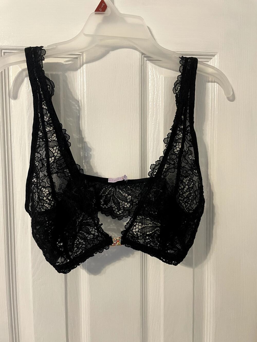 Savage x Fenty Black Lace Bra Size